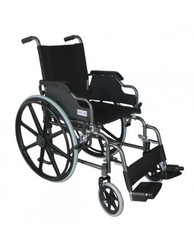 Silla de ruedas plegable con rueda grande asiento 43 cm